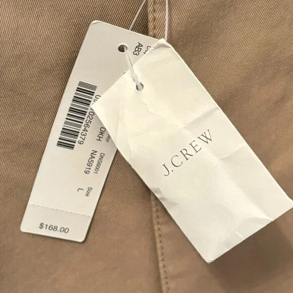 J CREW MAN'S COTTON SPORTS JACKET Size L in color TAN
